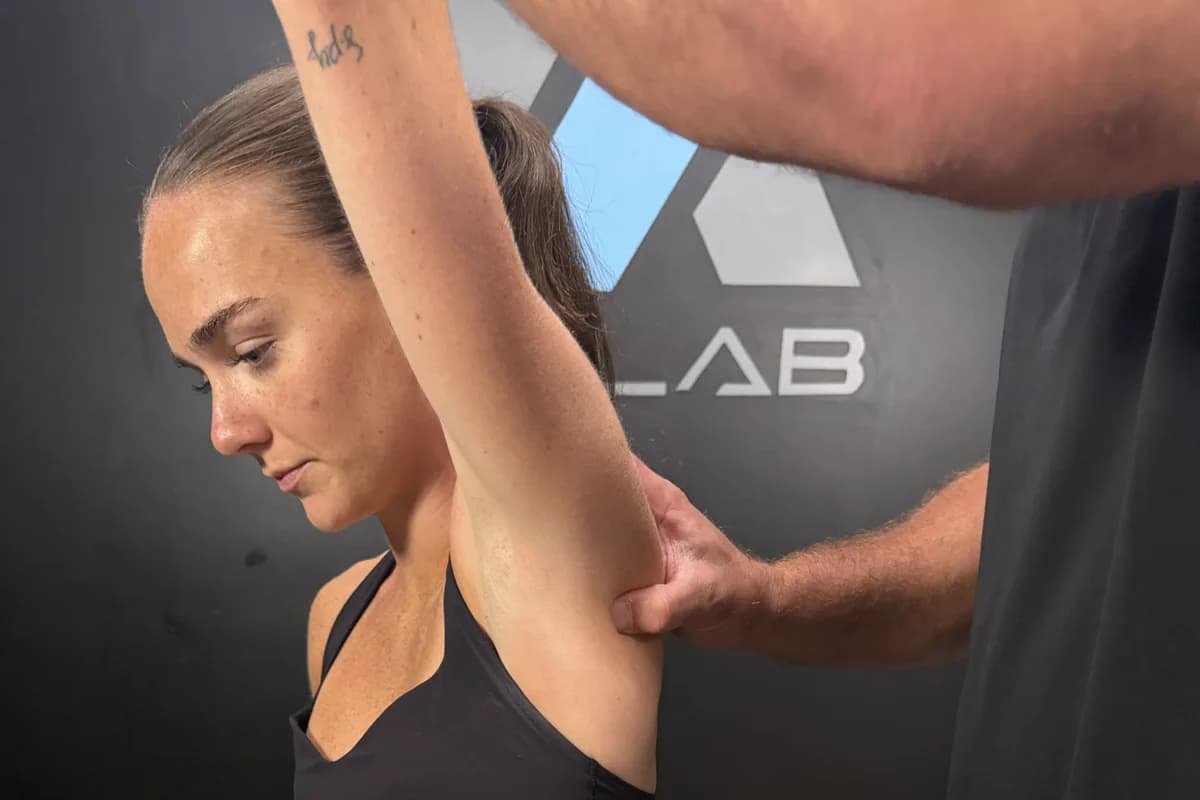 Hands-on manual therapy during a one-on-one physical therapy session